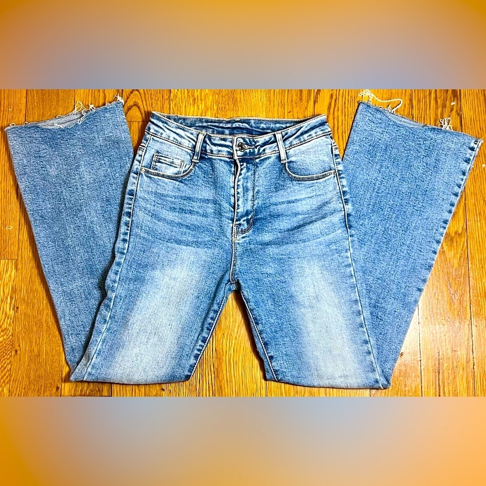 TWO WAY High Rise Flare Leg Jeans